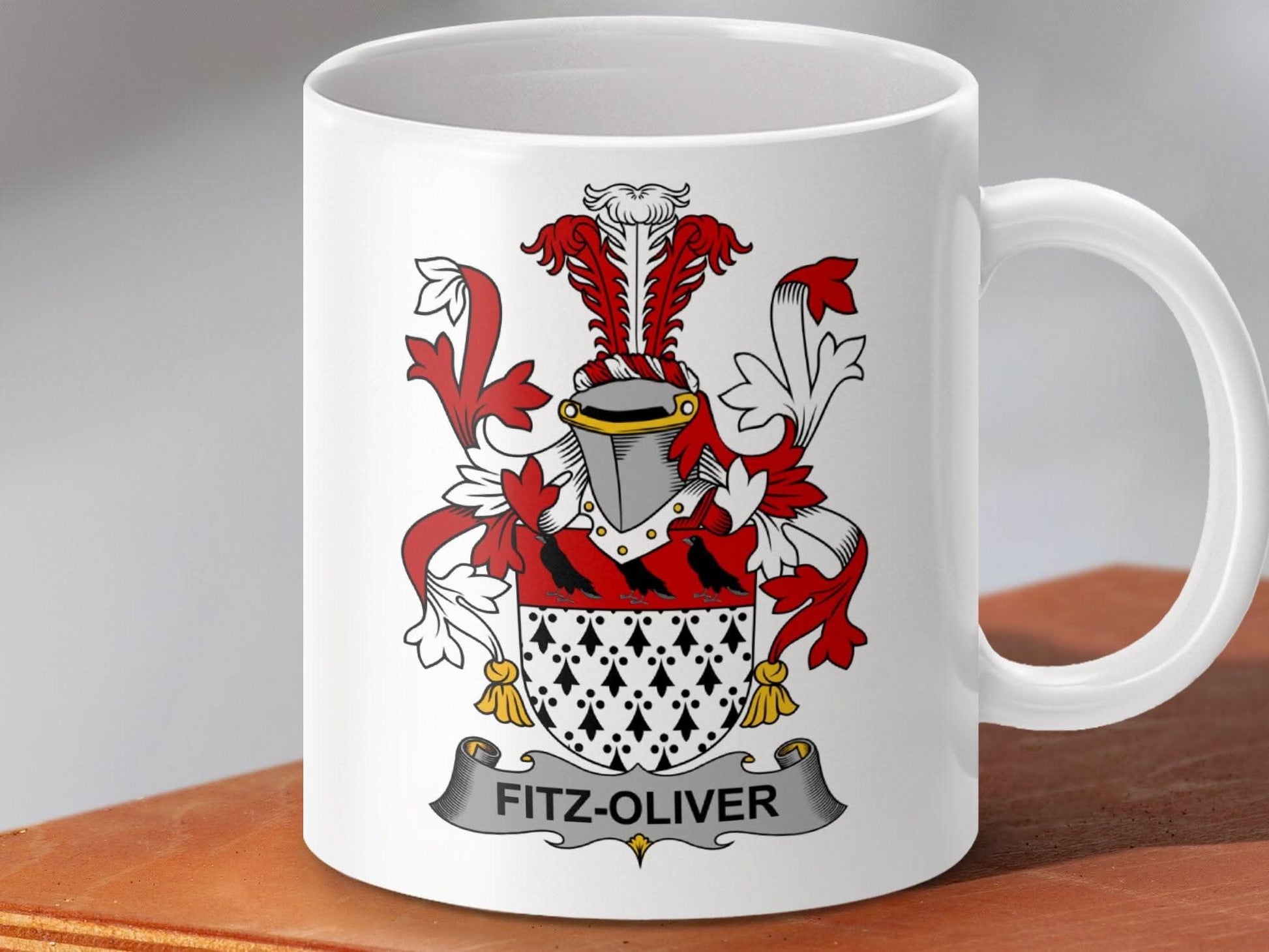 Fitz-Oliver Surname Irish Family Crest Mug - Celtic Ancestry Gifts