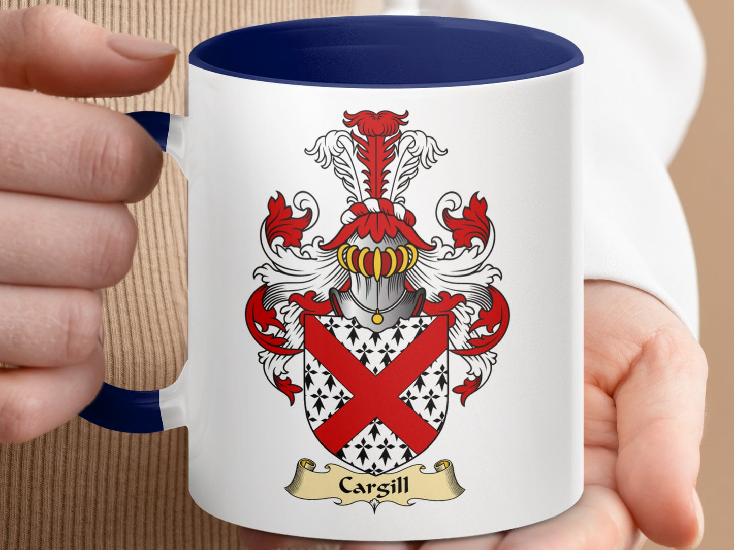 Cargill Scottish Clan Coat of Arms Accent Coffee Mug - Living Stone Gifts