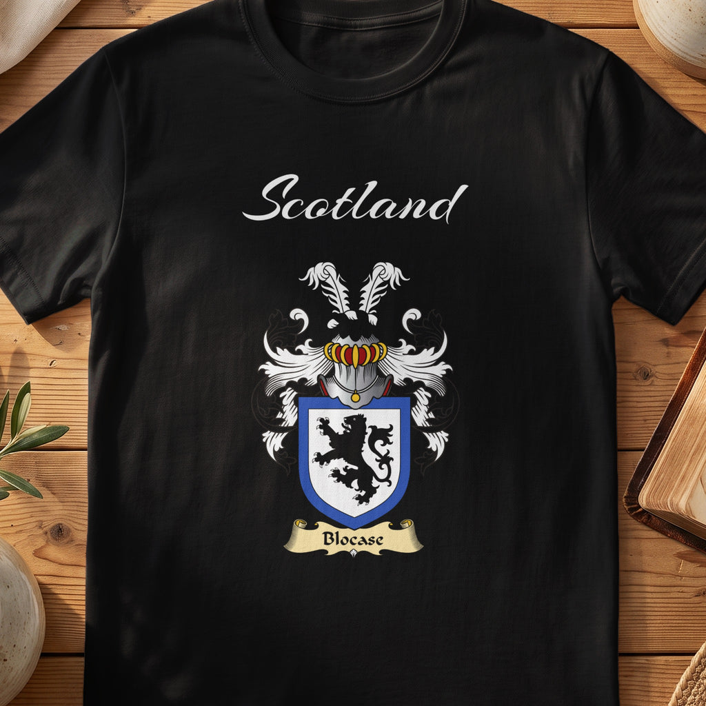 Blocase Scottish family shield T-shirt in Black