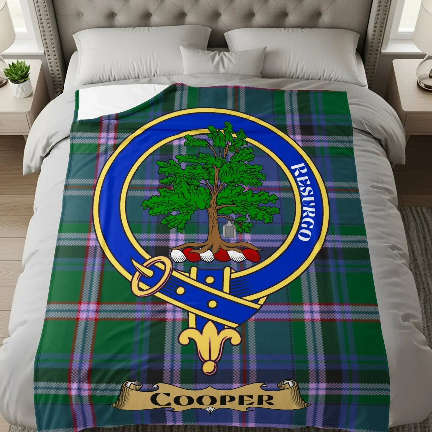 Unique Resurgo Design Cooper Clan Crest Blanket product