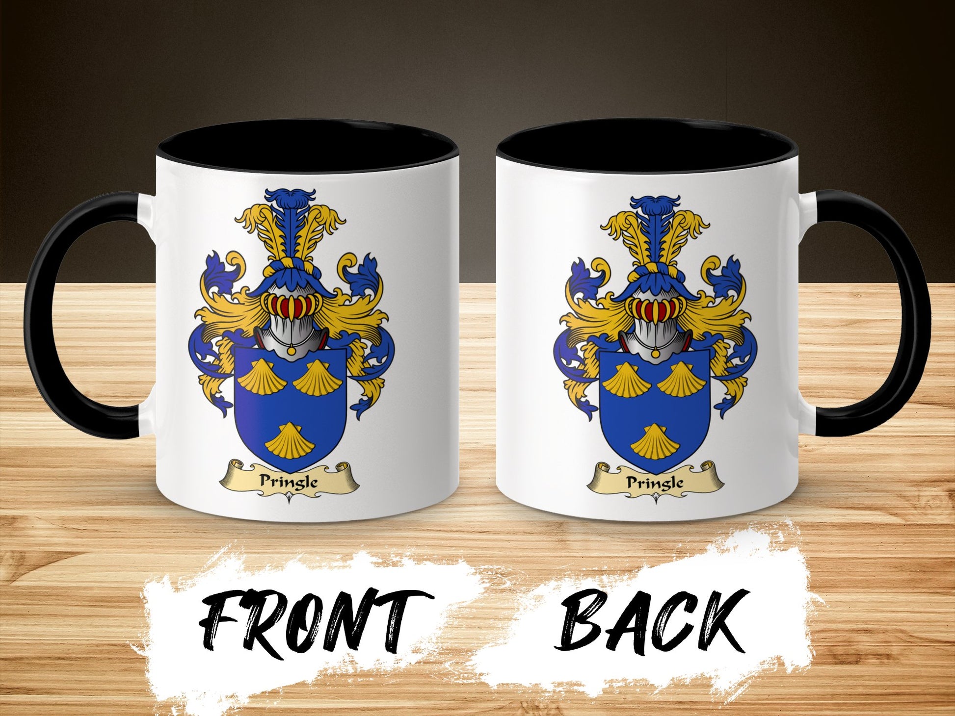 Pringle Scottish Clan Surname Coat of Arms Mug - Living Stone Gifts