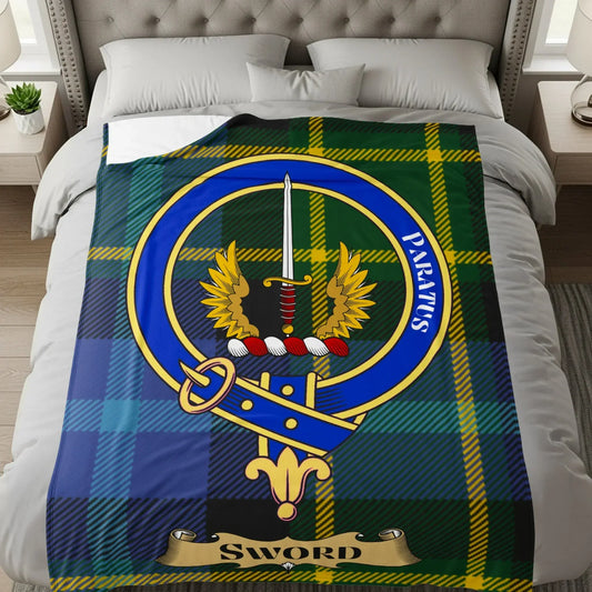 Tartan Pattern Sword Crest Blanket product