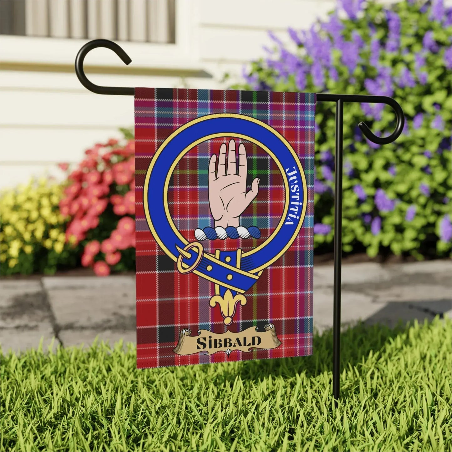 Personalized Red Scottish Clan Garden Flag product type