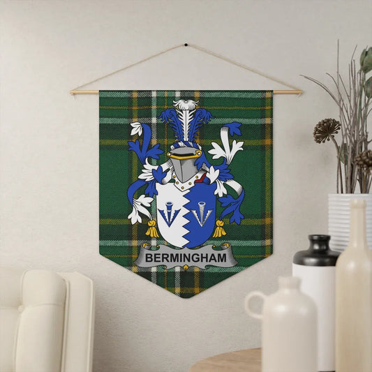 Bermingham Family Crest Plaid Design Tapestry product type