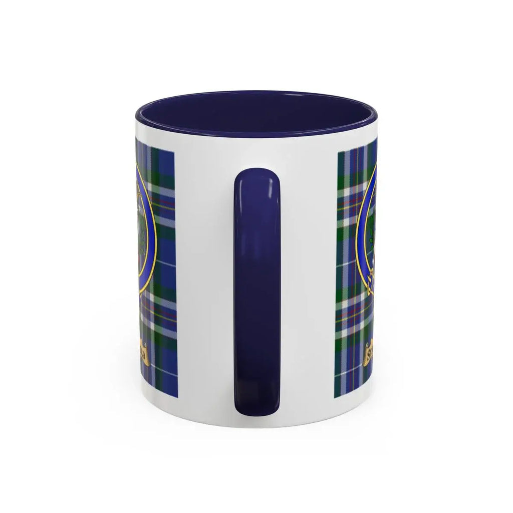 Stamfield clan crest mug shown in 11 oz and 15 oz sizes
