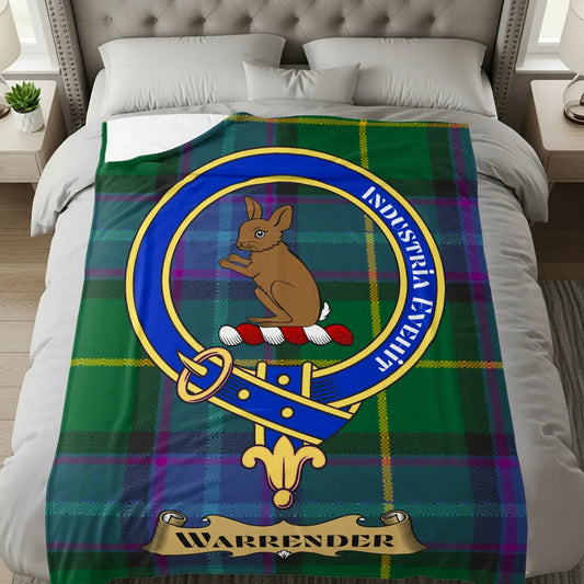 Warrender Clan Crest Tartan Blanket unique product