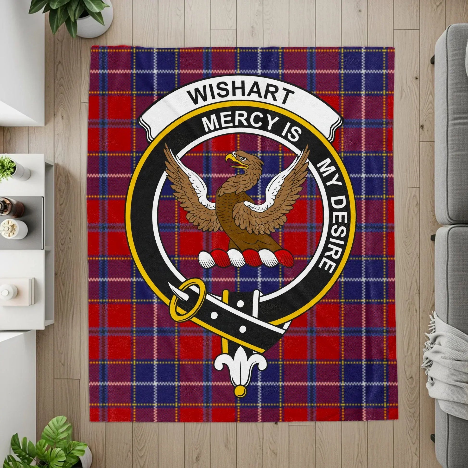 Wishart Mercy Is My Desire Tartan Blanket product