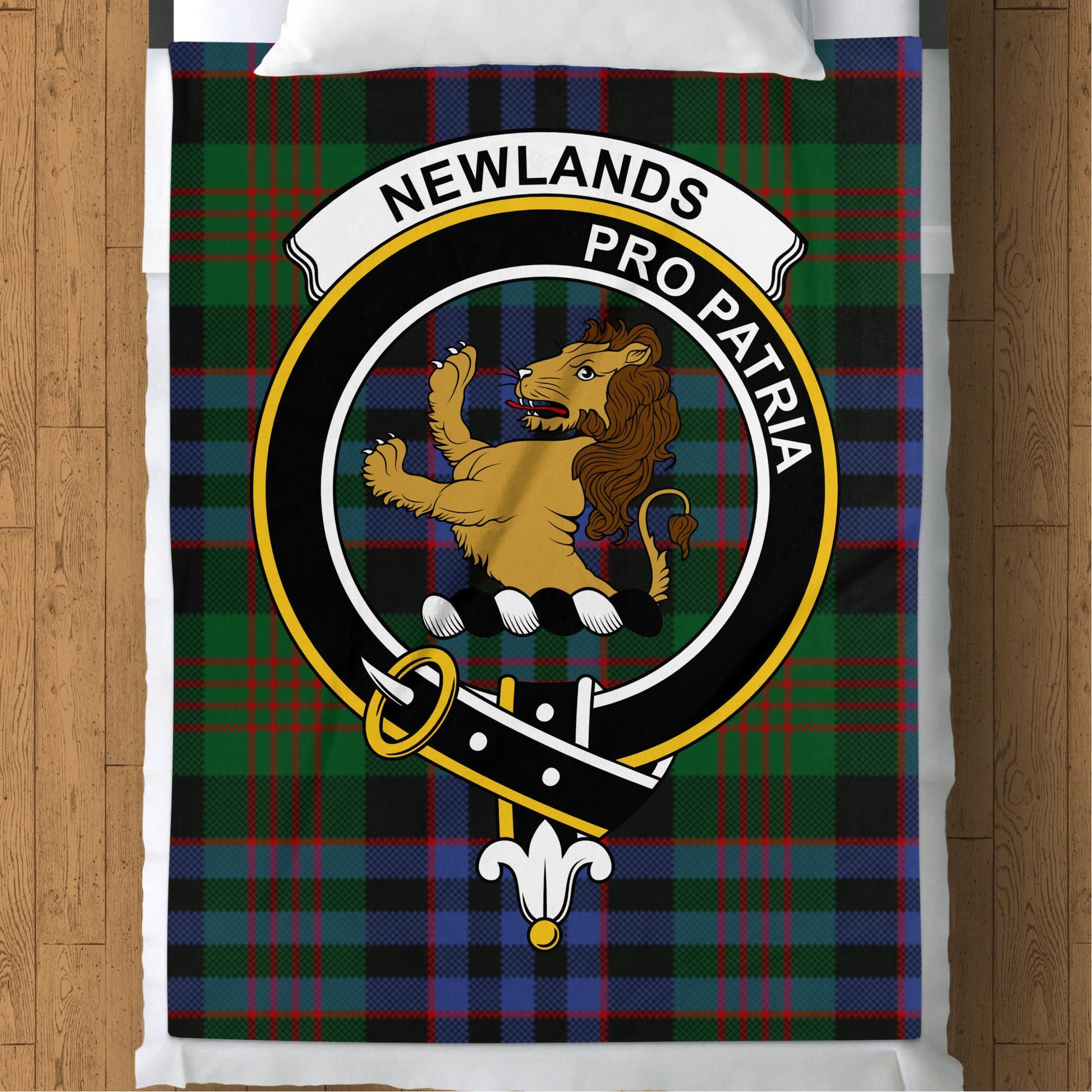 Scottish Clan Newlands Tartan Throw Blanket - Living Stone Gifts