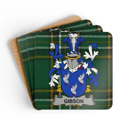 Gibson Heraldic Crest Tartan Design Drink Coaster product type