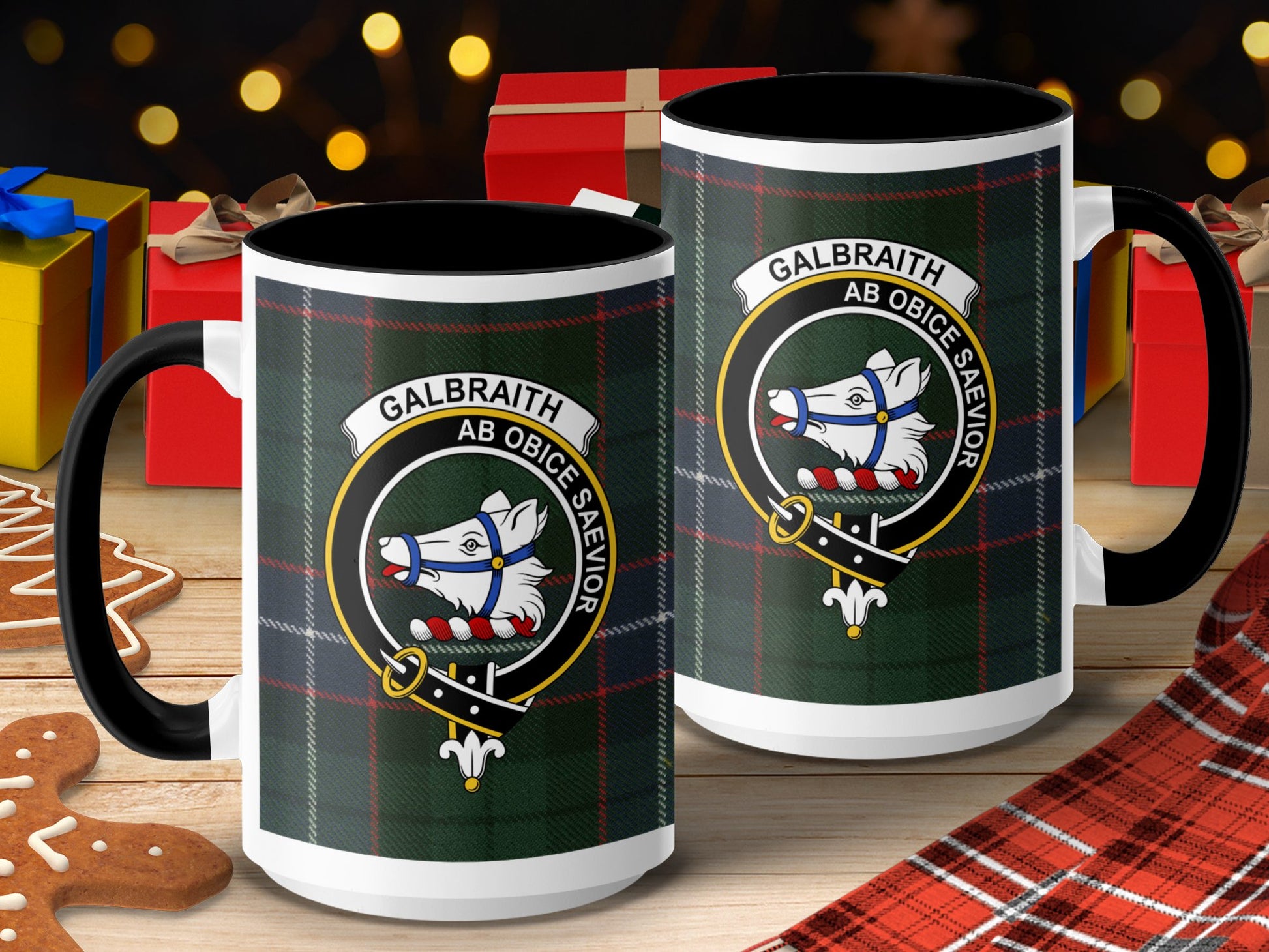 Clan Galbraith Scottish Tartan Crest Mug - Living Stone Gifts