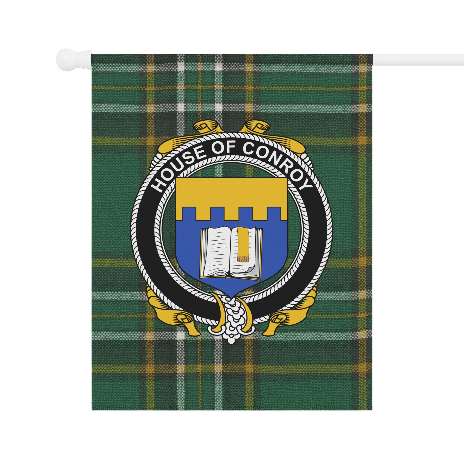House of Conroy Crest Plaid Decorative Banner