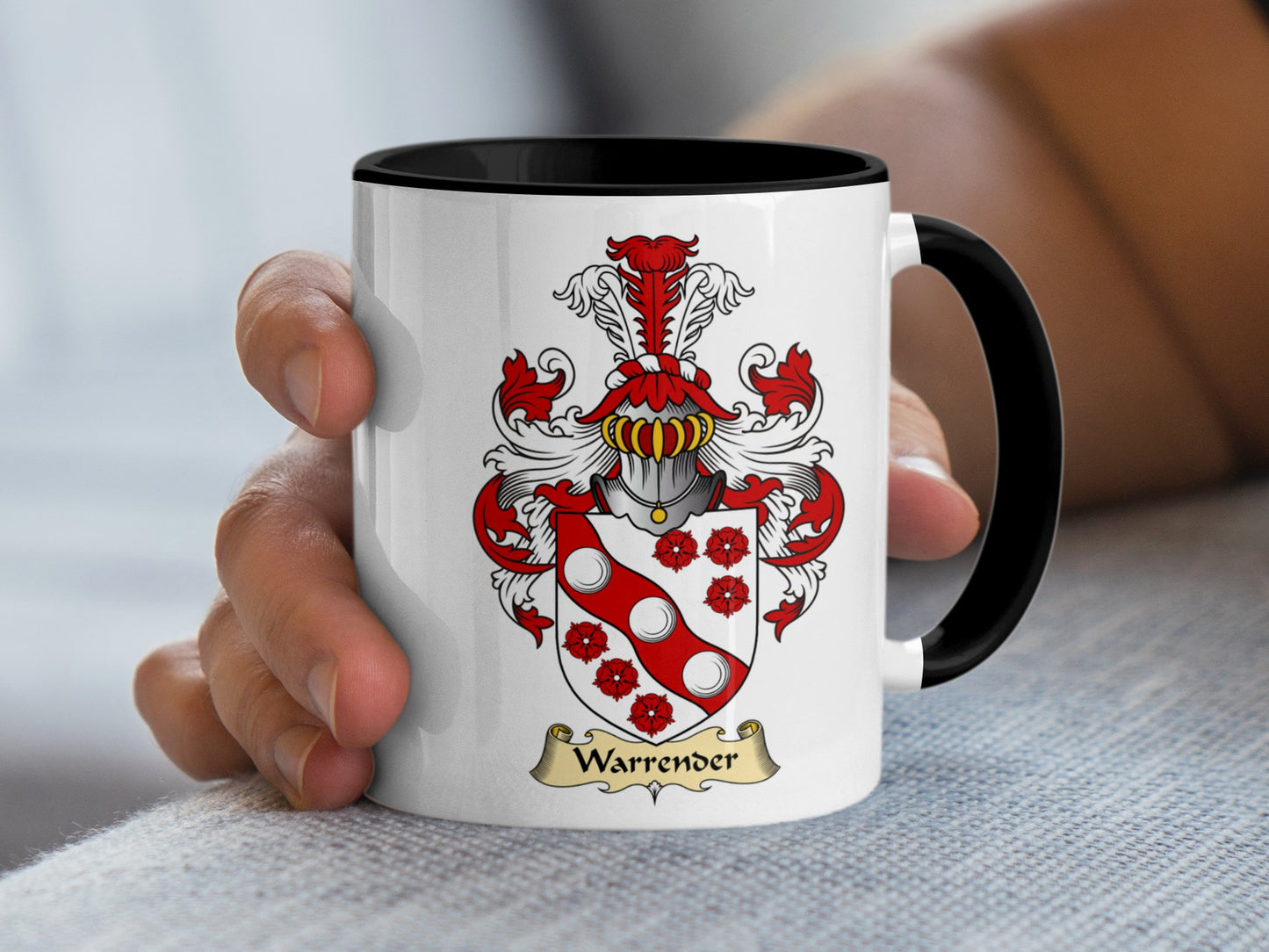 Warrender Clan Scottish Traditional Coat of Arms Mug - Living Stone Gifts