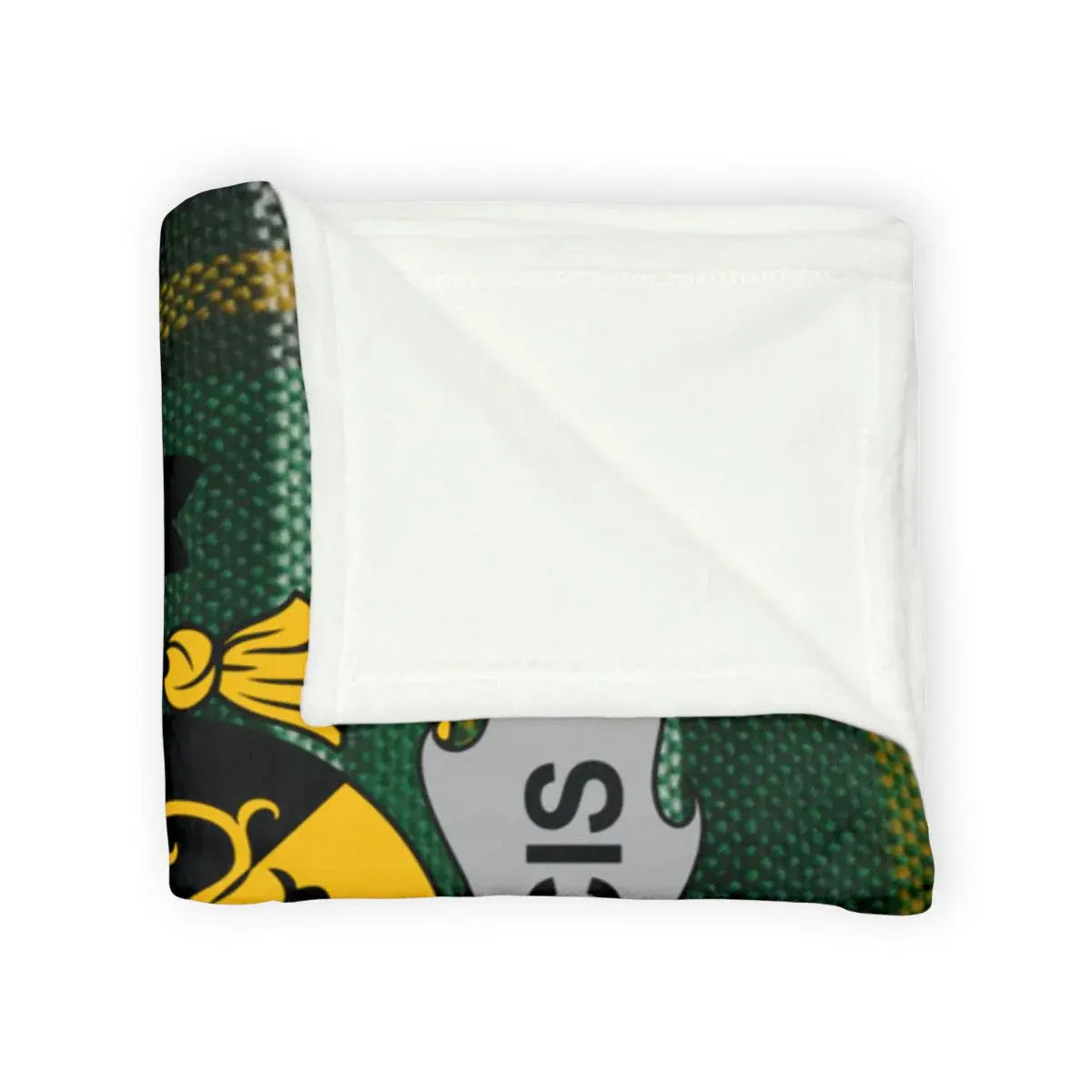 Sleek Unique Vibrant Green and Gold Design Blanket Product