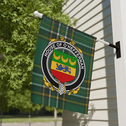 House of O'Heffernan Plaid Shield Garden Flag