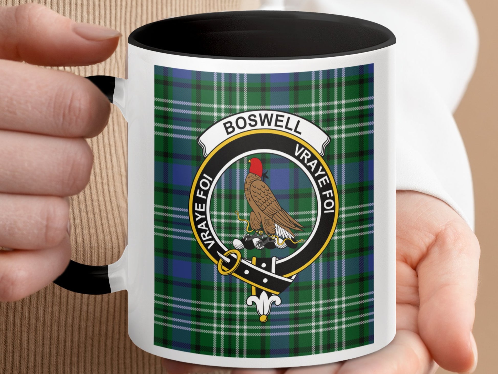 Scottish Clan Boswell Proud Crest Design Mug - Living Stone Gifts