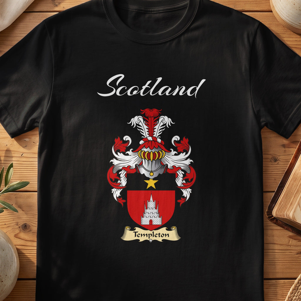 Templeton Scottish family shield T-shirt in Black