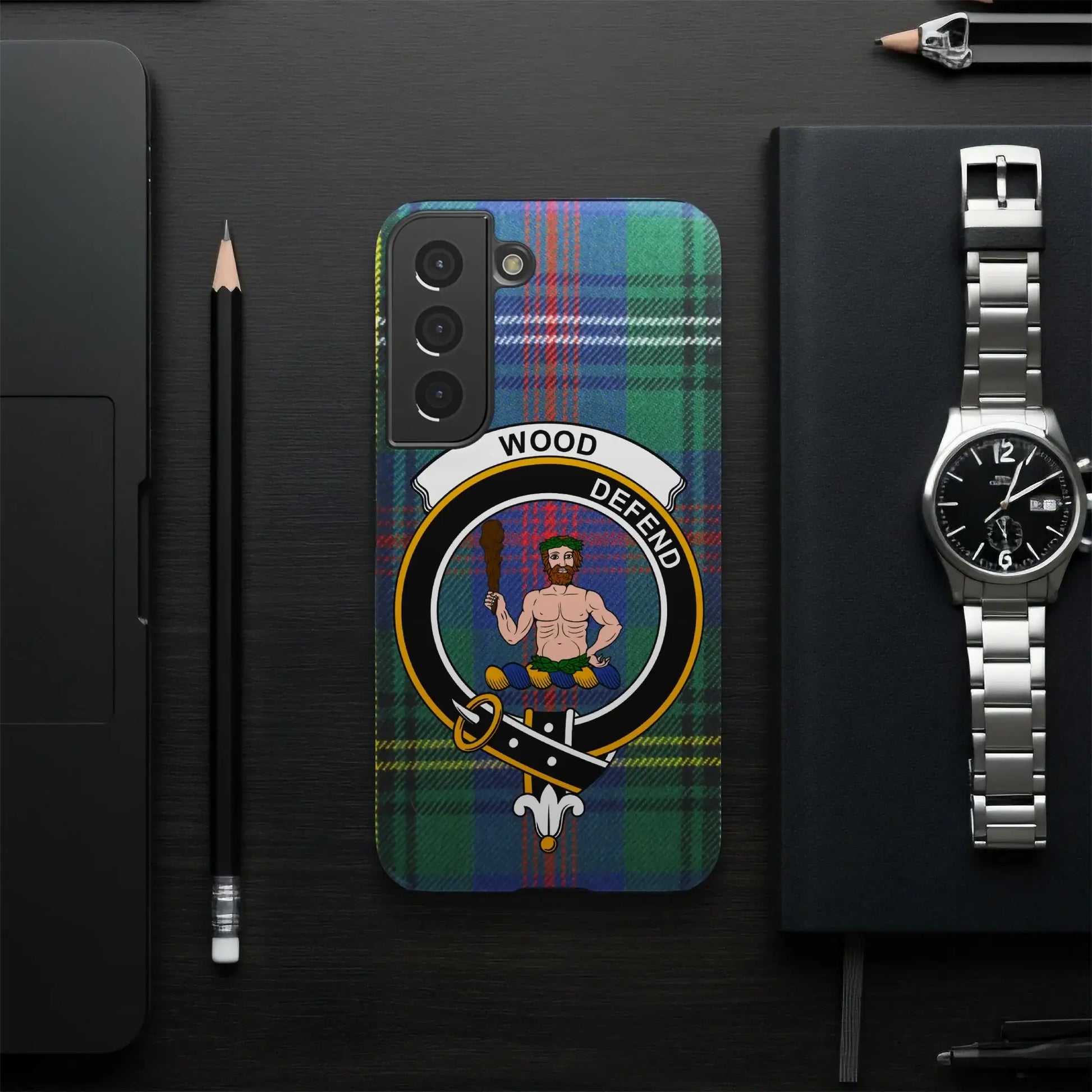 Personalized Wood Defend Clan Crest Smartphone Case