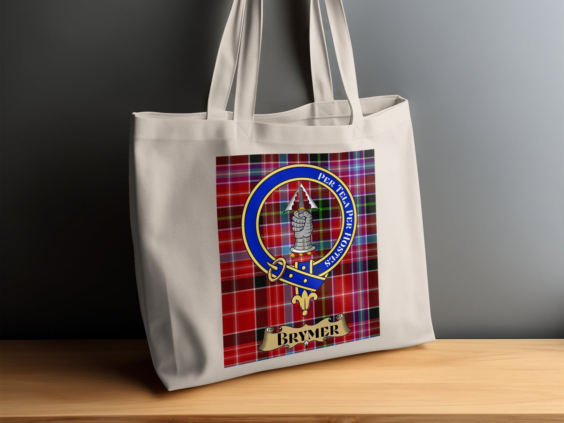 Brymer Clan Scottish Tartan Design Tote Bag - Living Stone Gifts