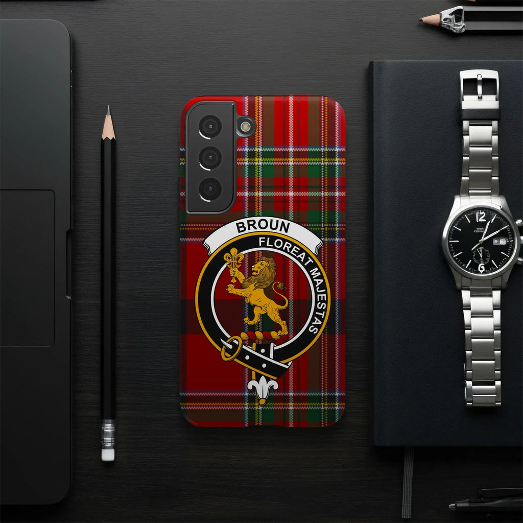 Broun Floreat Majestas Clan Crest Phone Case