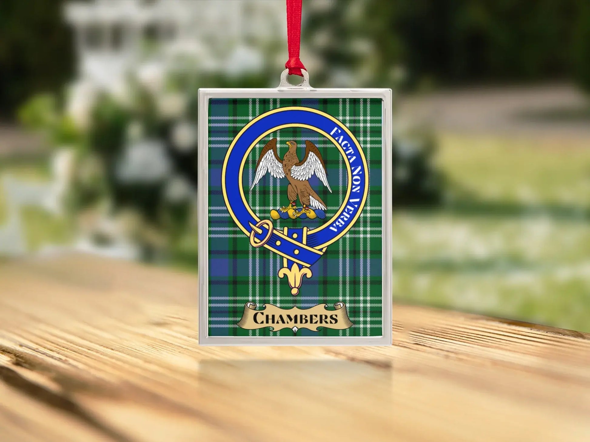 Chambers Clan Crest Tartan Plaid Ornament product