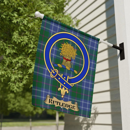 Rutledge Family Crest Plaid Outdoor Flag product