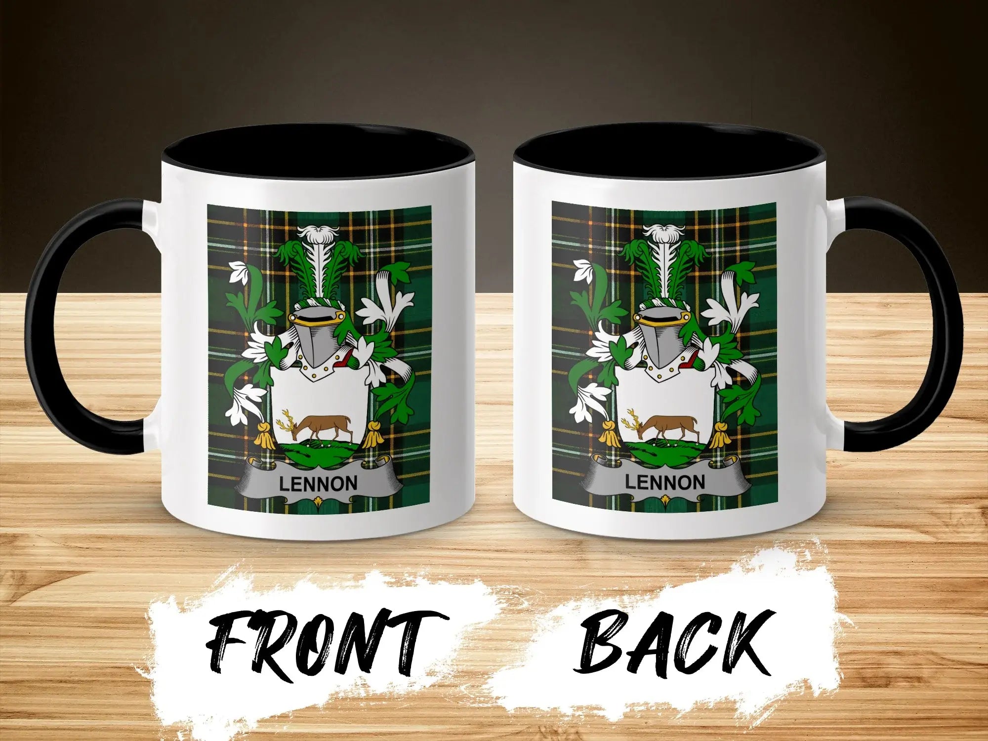 Lennon Irish National Tartan ceramic accent mug