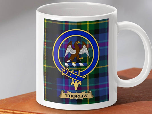 Thorlby Family Crest Tartan Design Mug product