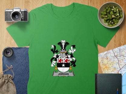 Jordan Family Crest Emblem Green T-Shirt Product