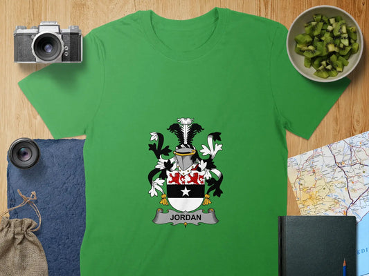 Jordan Family Crest Emblem Green T-Shirt Product