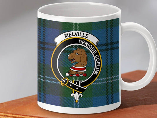 Melville Clan Tartan Crest Coffee Mug product