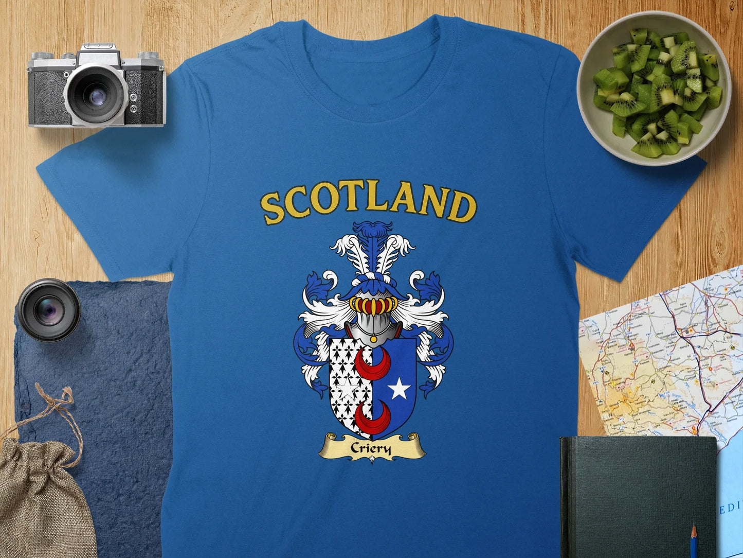 Scotland Heritage Crest Blue Graphic T-shirt product type