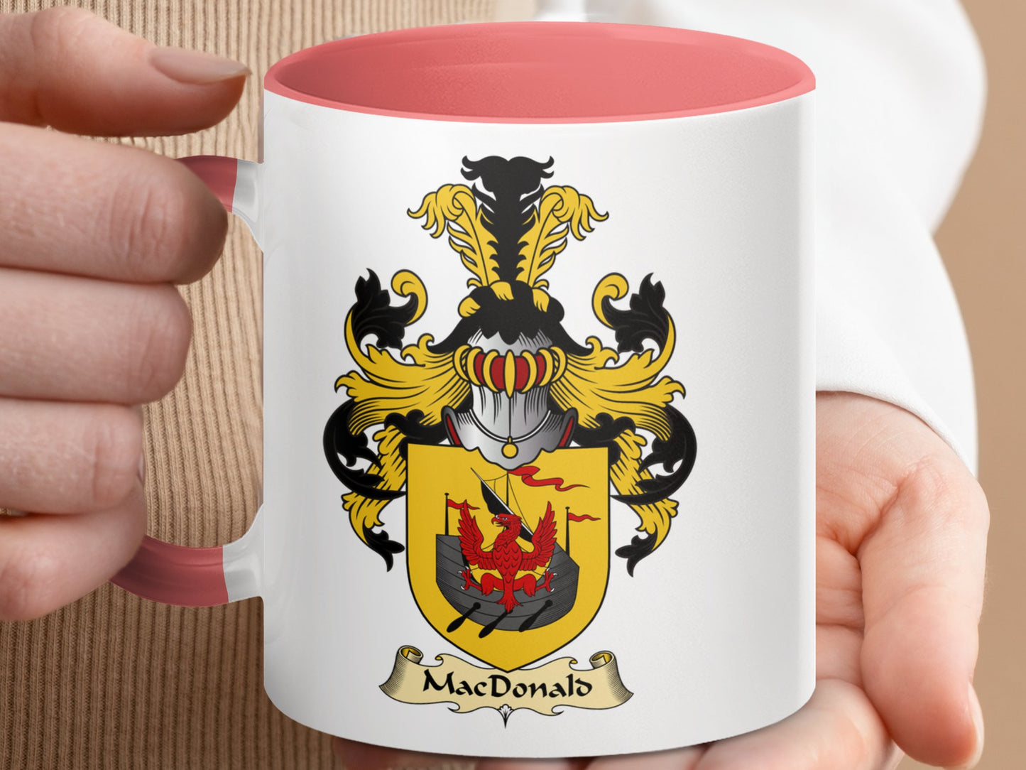 Historic MacDonald Family Crest Accent Coffee Mug - Living Stone Gifts