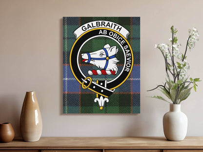 Galbraith Scottish Tartan Crest Wall Art Canvas - Celtic Ancestry Gifts