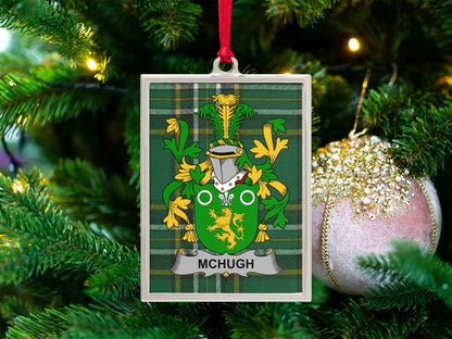 McHugh Family Crest on Christmas Tree Decoration product type