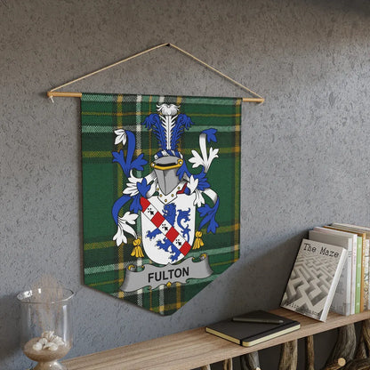 Fulton Family Crest and Shield Wall Banner product