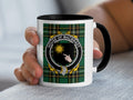 MacBrady Irish National Tartan mug with family crest emblem