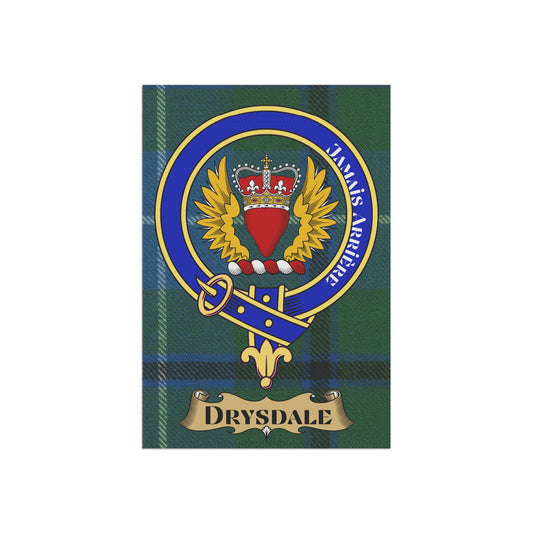 Drysdale Clan Scottish Tartan Crest Garden Flag