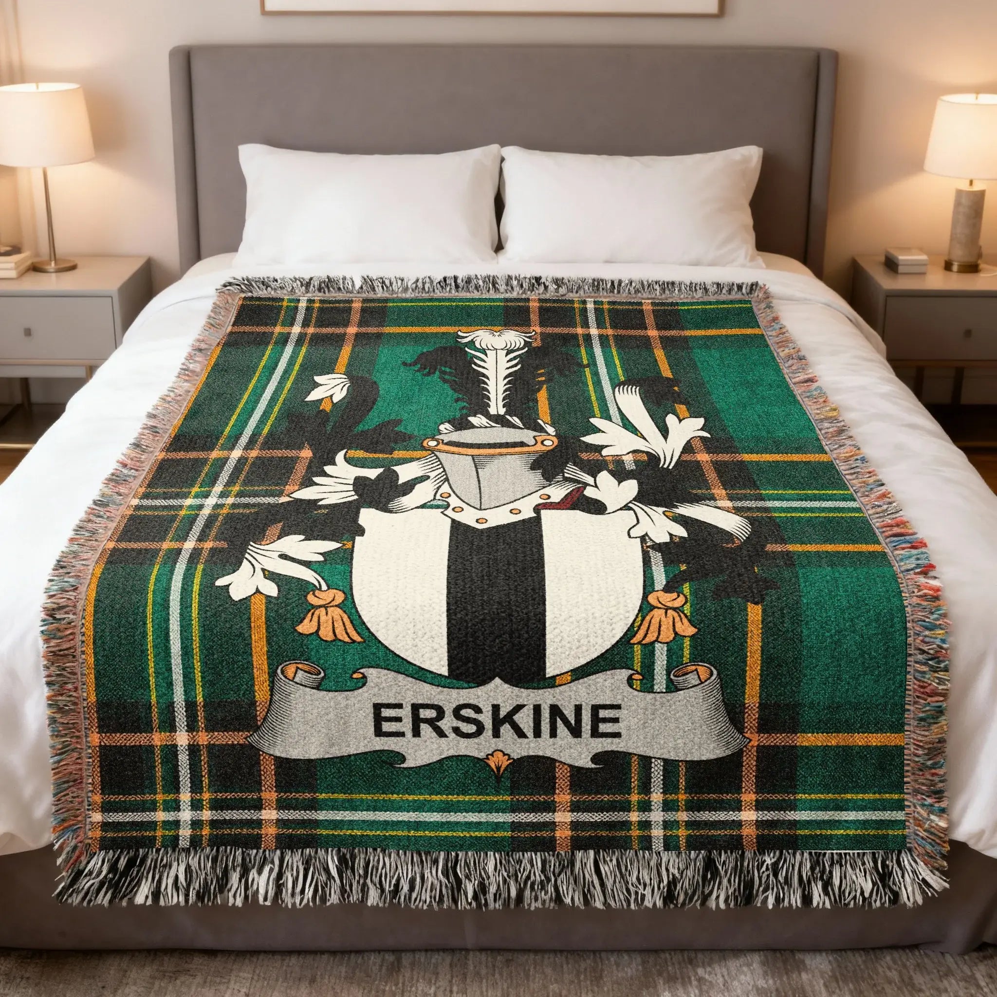 Erskine Tartan Crest Plaid Decorative Throw Blanket product type