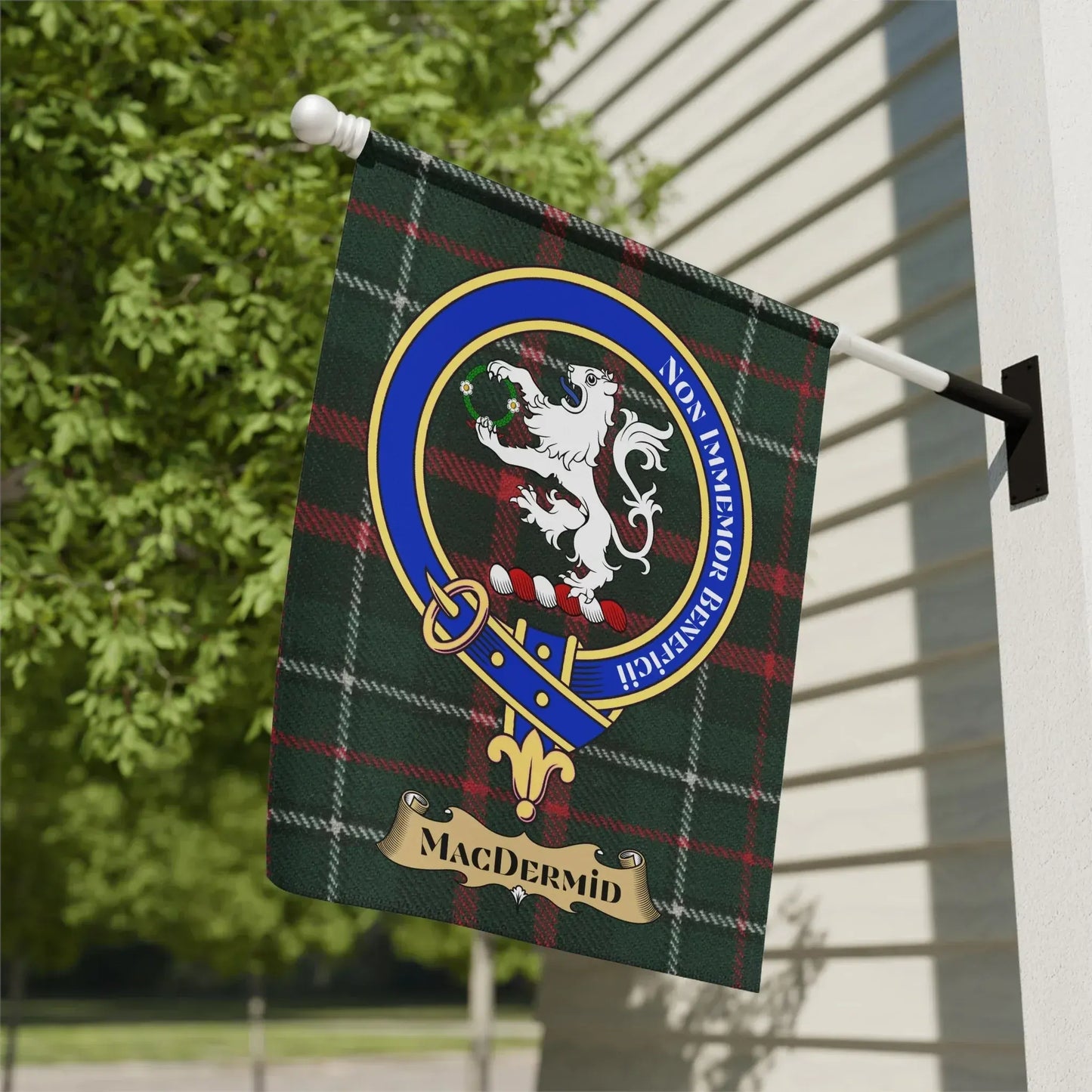 MacDermid Crest Plaid Outdoor Decorative Banner product type