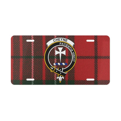 Cheyne Plaid Clan Crest License Plate product