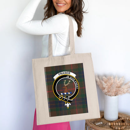 Fraser Je Suis Prest Clan Tartan Tote Bag - Living Stone Gifts