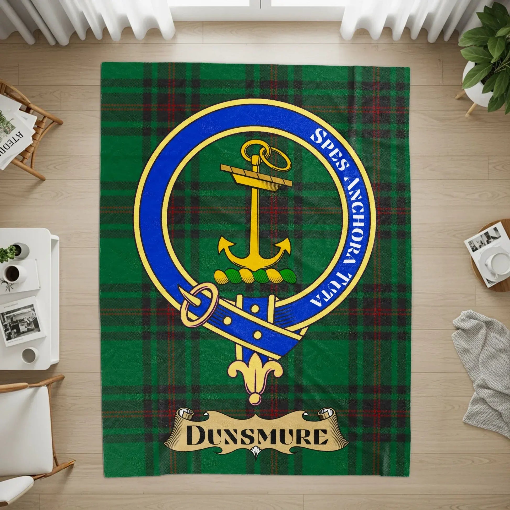 Dunsmure Tartan Emblem Plaid Design Area Rug product type