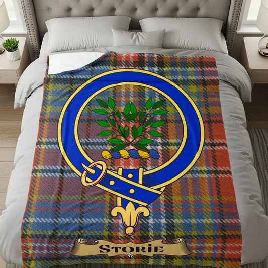 Personalized Blue and Red Tartan Design Blanket product