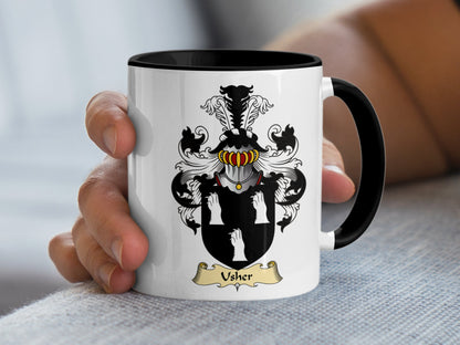 Clan Usher Scottish Coat of Arms Mug - Living Stone Gifts