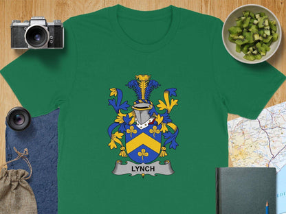 Colorful Family Crest with Knights Helm T-shirt product