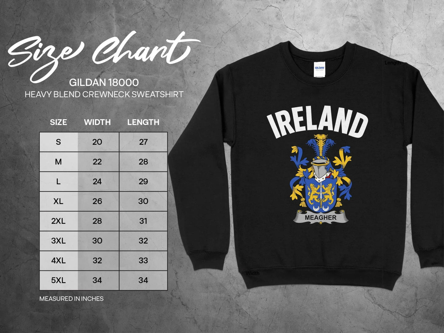 Ireland Meagher Clan Crest Black Sweatshirt product