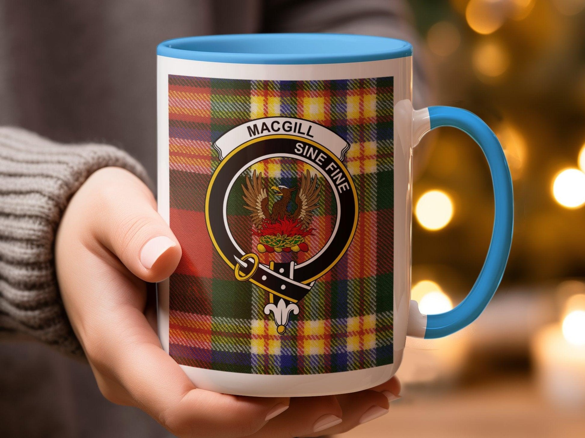 Bright Macgill Crest Tartan Plaid Scottish Clan Mug - Living Stone Gifts