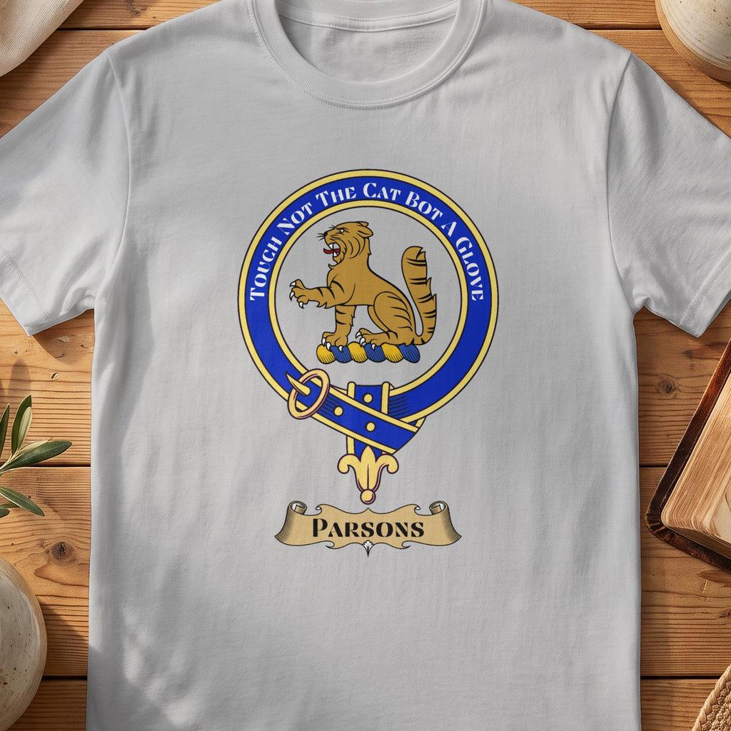 Parsons Scottish clan crest T-shirt in Sport Grey