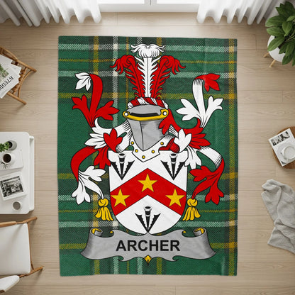 Archer Coat of Arms Family Crest Decorative Rug product