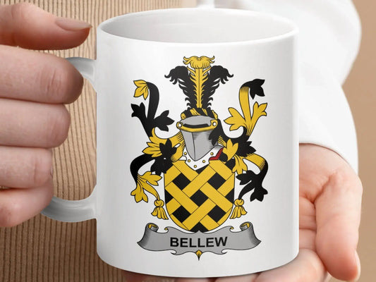 Bellew Coat of Arms Family Crest Mug - Celtic Ancestry Gifts